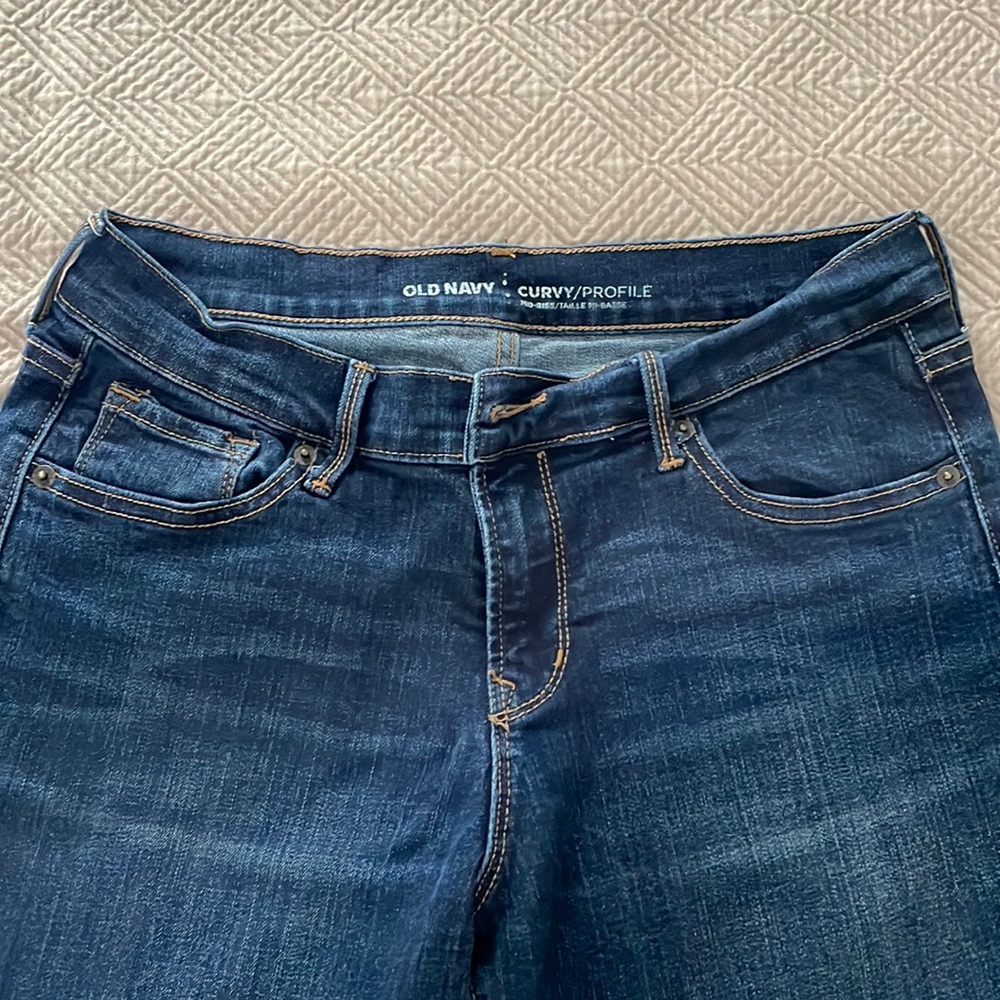 Old Navy curvy dark wash jeans, size 6S